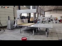 Четыре колеса вертикальный нож губка режущая машина с ручной передвижной алюминиевой рабочий стол высокий рез