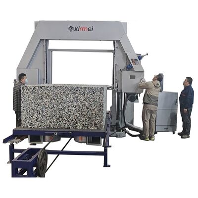 Высокоточный полуавтоматический станок для горизонтальной резки губчатой ​​пены с цифровым управлением, управляемый одним человеком — решение для сервосистемы с ПЛК для горизонтального разделения пеноблоков